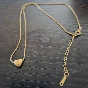 18K Gold Plated Stainless Steel Tiny Heart Pendant Necklace